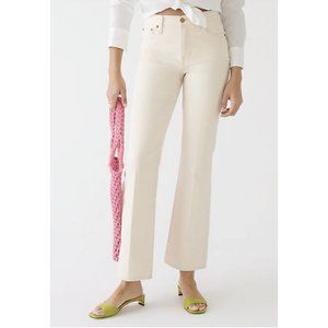 J. Crew $128 Full-Length Demi-Boot Jean in Ecru Natural Size 28 BF653